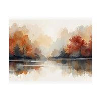 Autumn Reflection Satin Poster Prints Nature Aesthetic - Rosetta Creative Boutique