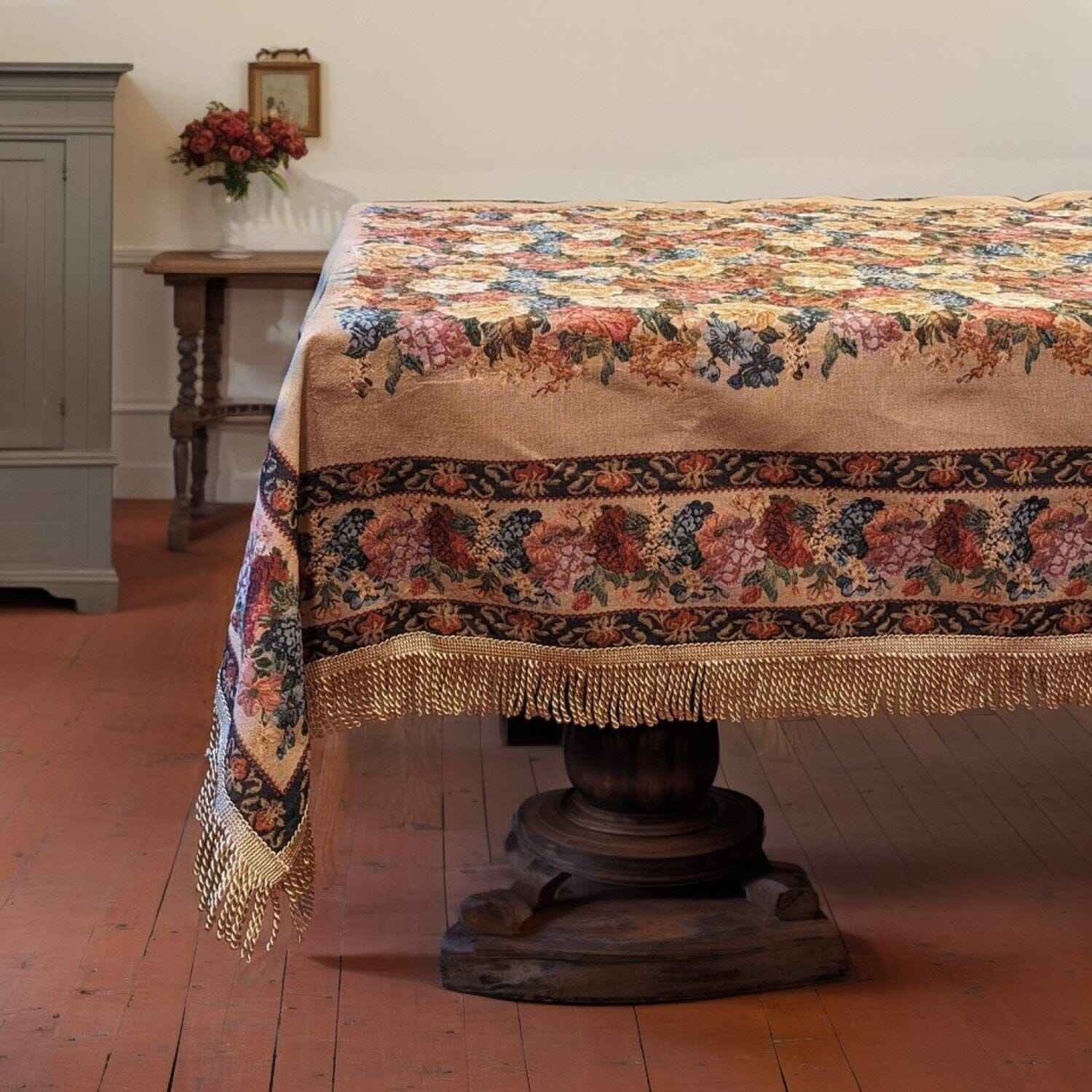 Tache Colorful Country Rustic Floral Morning Awakening Woven Tapestry Tablecloth (3089B)