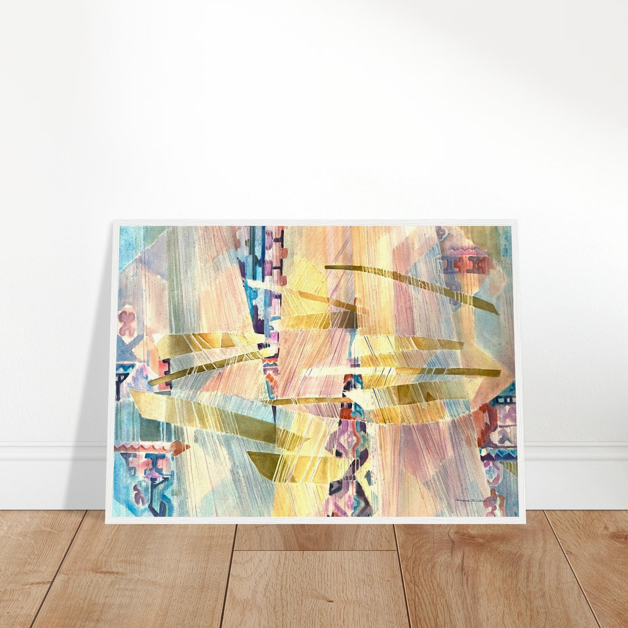 "Loom Series" Abstract | 20x28 inch Wooden Framed Art Print | Original Artwork by American Artist Barbara Cleary - Rosetta Creative Boutique