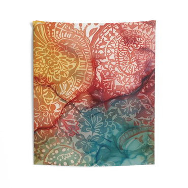 Bohemian Indoor Wall Tapestries - Colorful Abstract Art for Home Decor, Wall Hanging, Meditation Space, Living Room, Bedroom