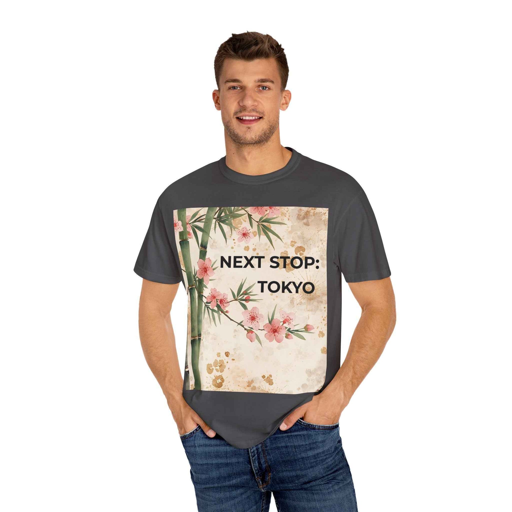 Tokyo Travel T-Shirt – "Next Stop: Tokyo" Floral Bamboo Design