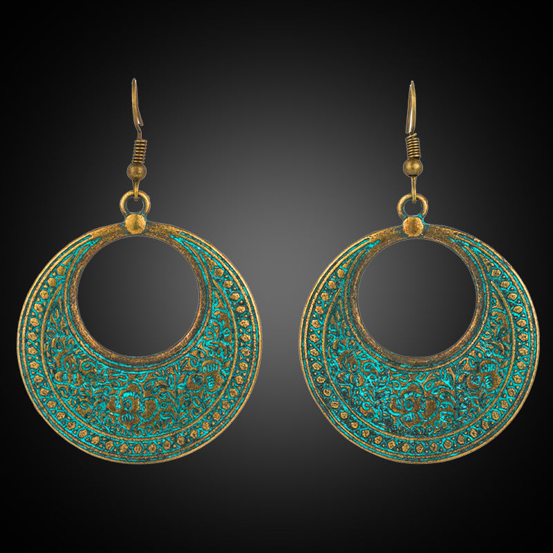Bohemian vintage bronze earrings