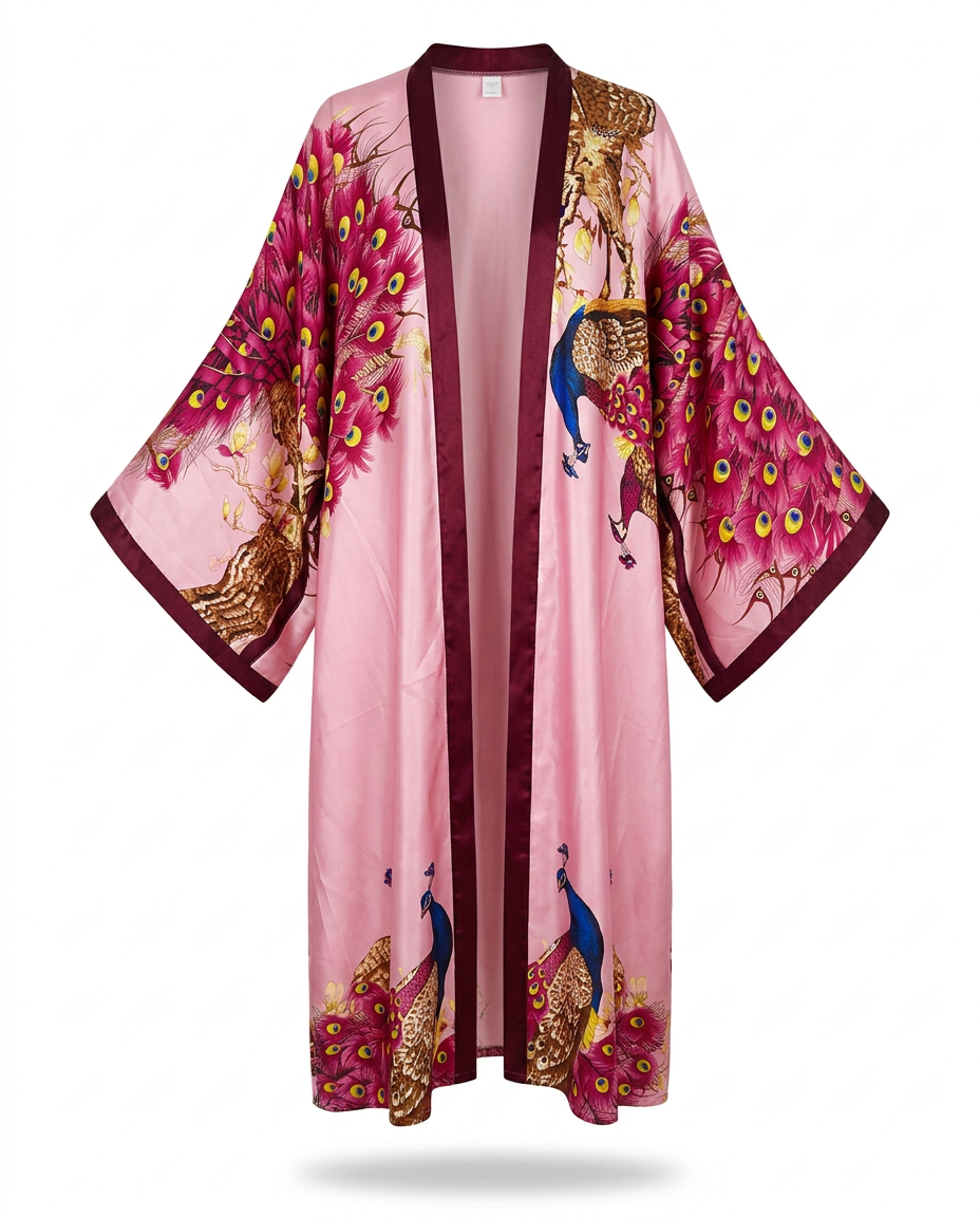 Divine Printed Silk Kimono-1