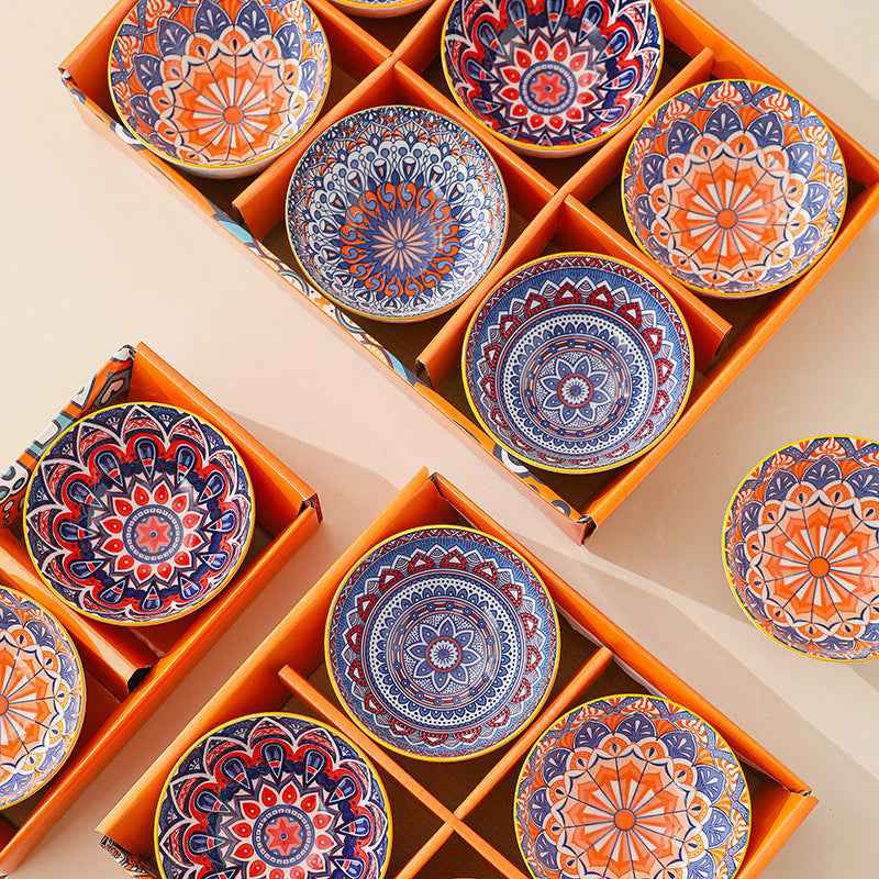 Five Piece Ceramic Tableware Bowl Dish Plate Set