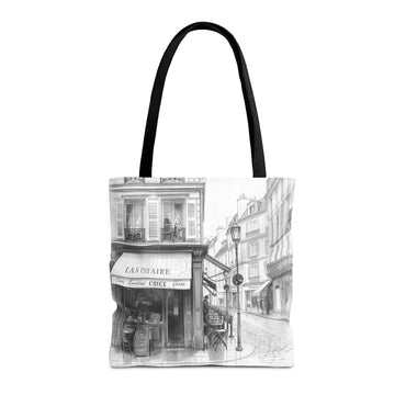 Parisian Street Art Tote Bag - Stylish AOP Design for Everyday Use