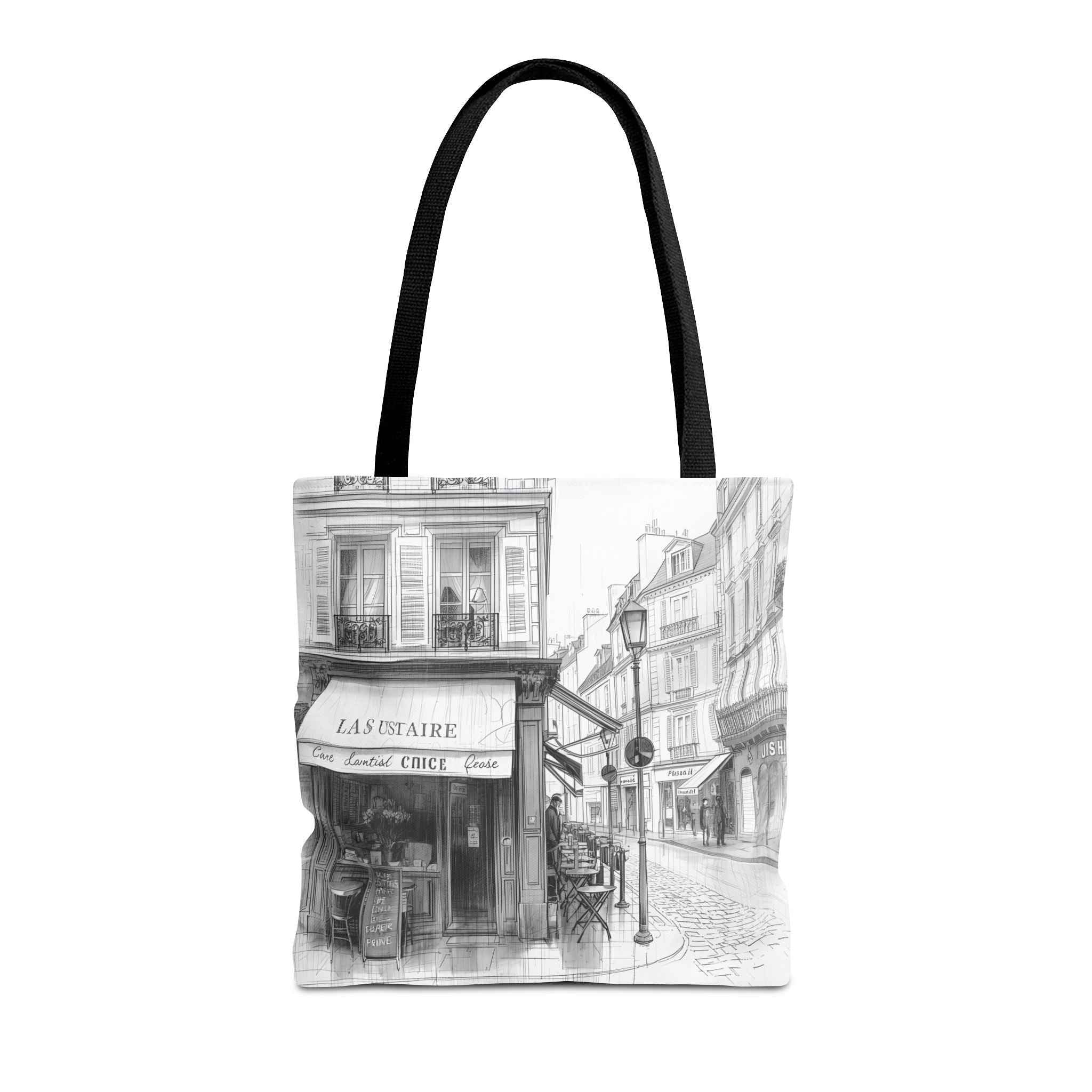 Parisian Street Art Tote Bag - Stylish AOP Design for Everyday Use