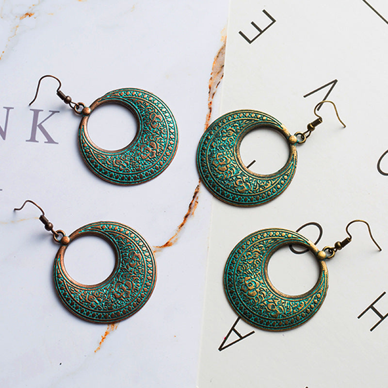 Bohemian vintage bronze earrings
