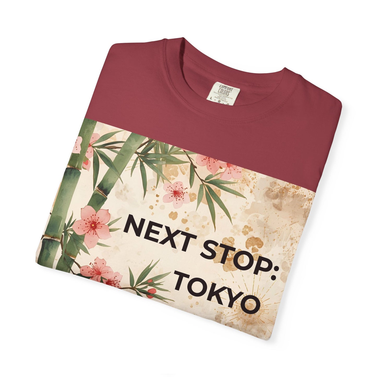 Tokyo Travel T-Shirt – "Next Stop: Tokyo" Floral Bamboo Design