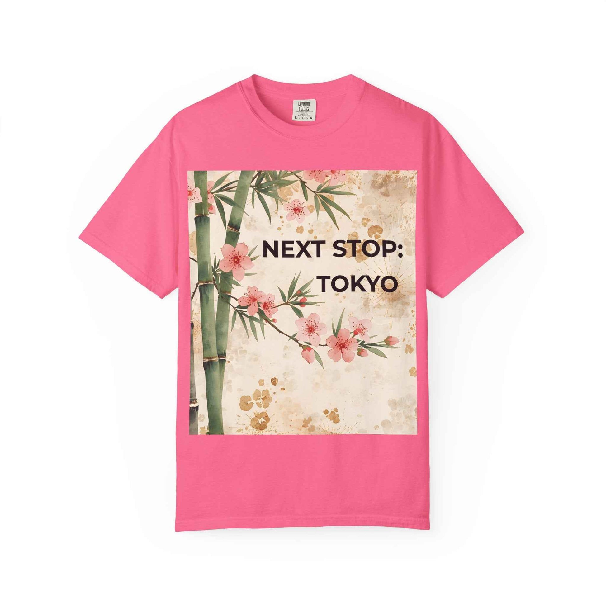 Tokyo Travel T-Shirt – "Next Stop: Tokyo" Floral Bamboo Design