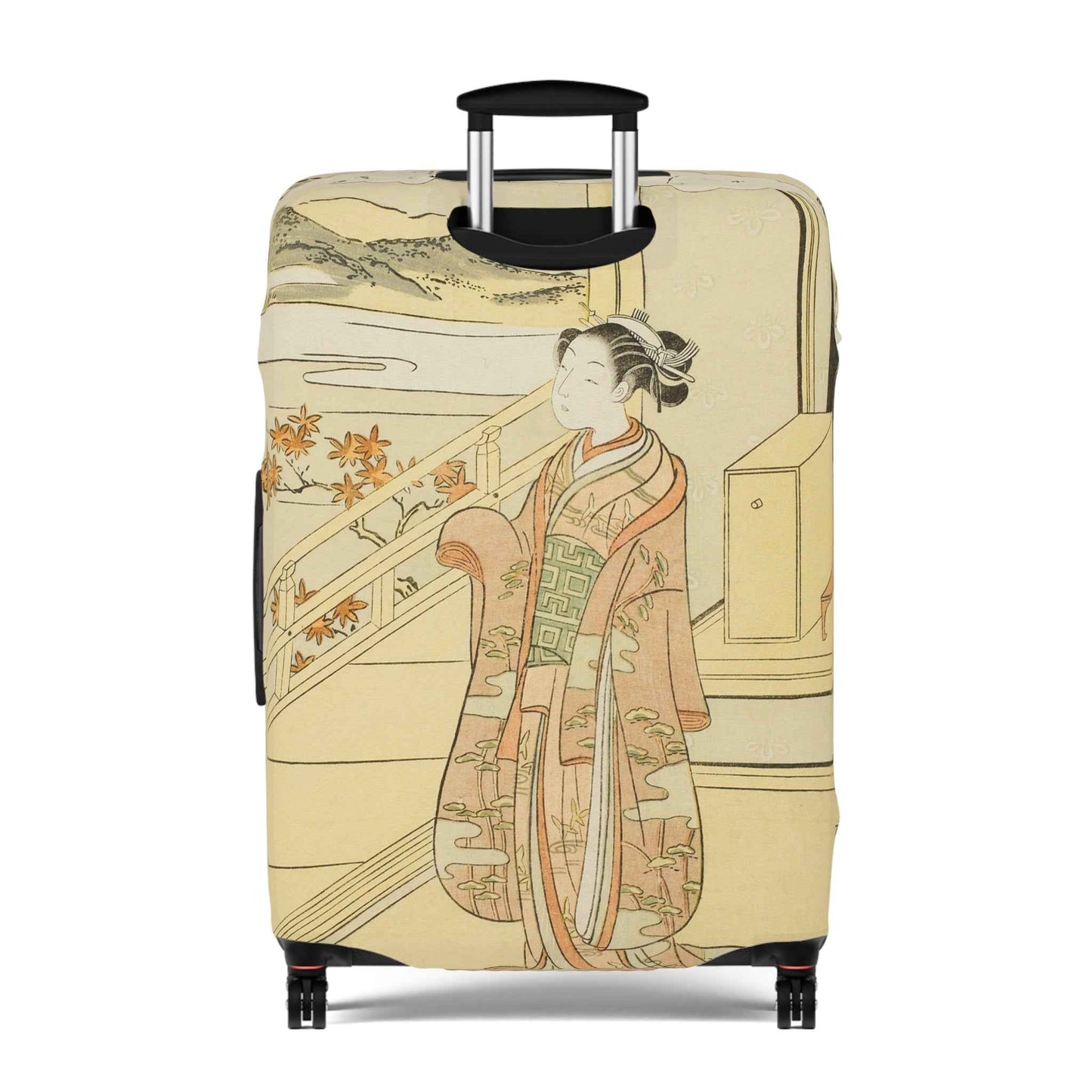 Japanese Painting Luggage Cover | Suitcase Protector Travel Accessory | Gift for Travelers & Wanderlust Decor by Rosetta Creative Boutique - Rosetta Creative Boutique
