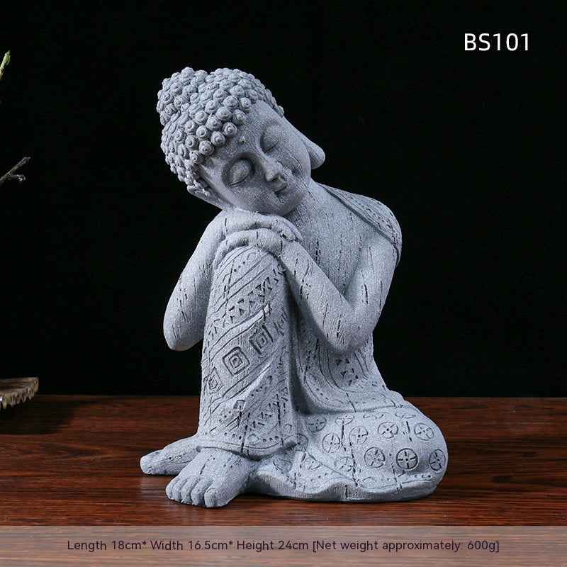 Resin Zen Buddha Garden Statue – Indoor & Outdoor Asian Home Decor