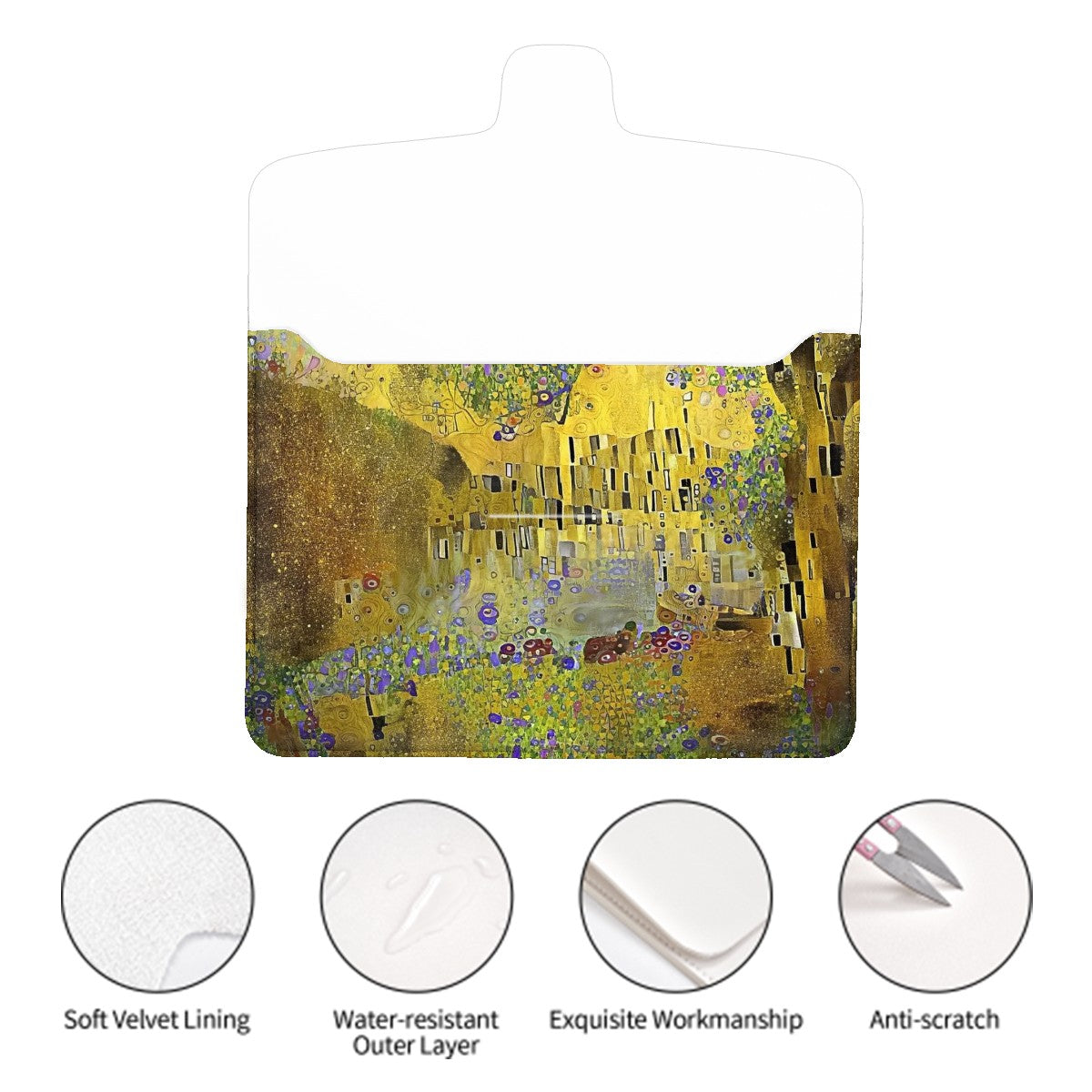 Abstract Klimt Style Laptop Case - Exclusive 13.3 Inch Premium Leather by Rosetta Creative Boutique - Rosetta Creative Boutique