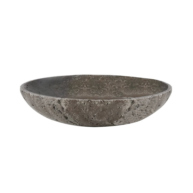 Gray Travertine Tray with a Sophisticated Vibe
