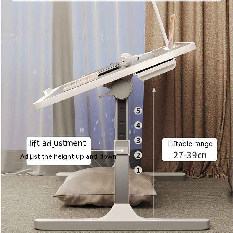 Adjustable Foldable Laptop Bed Desk with Lamp & USB