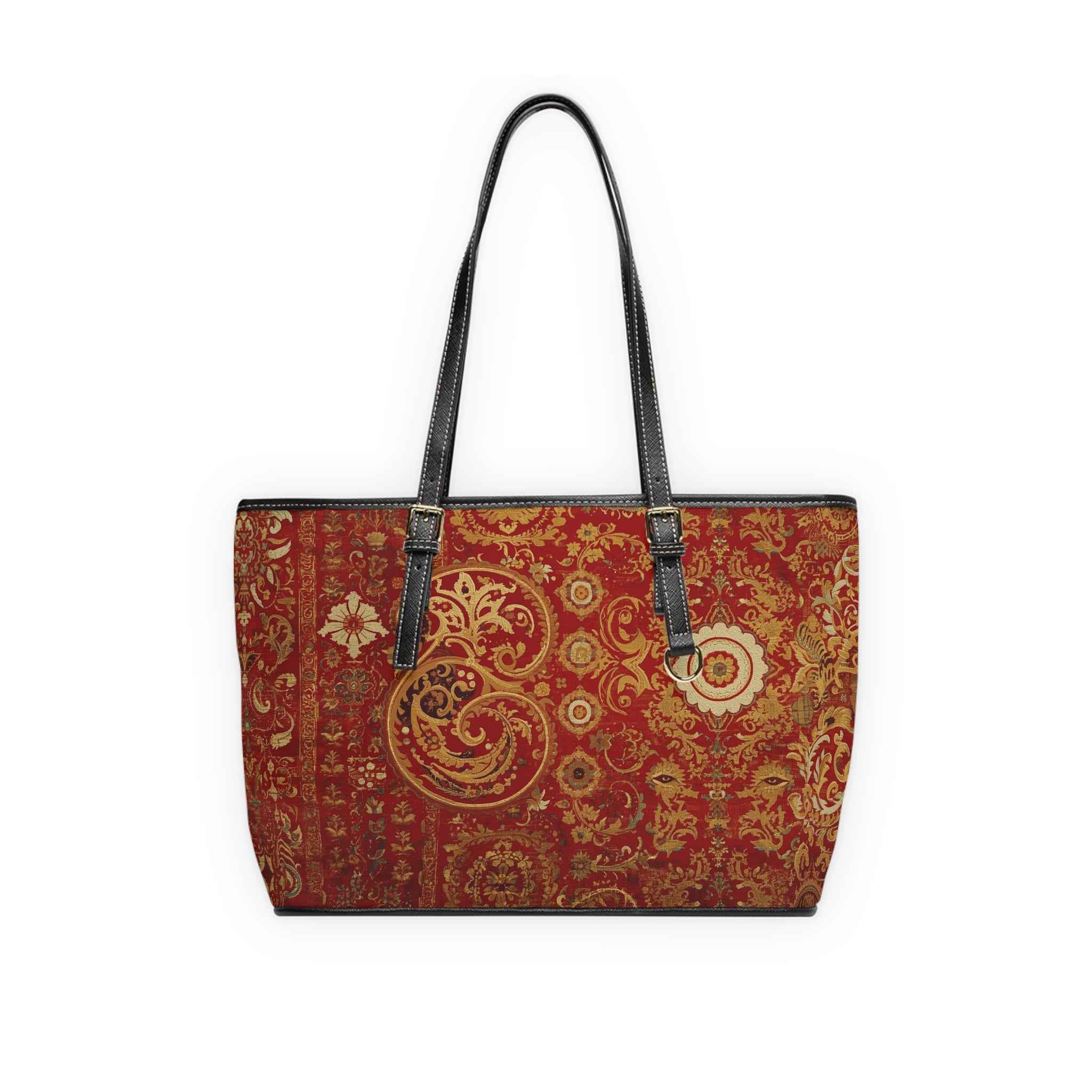 Elegant PU Leather Shoulder Bag with Vintage Floral Design, Stylish Handbag, Chic Tote, Everyday Purse, Travel Accessory, Gift for Her