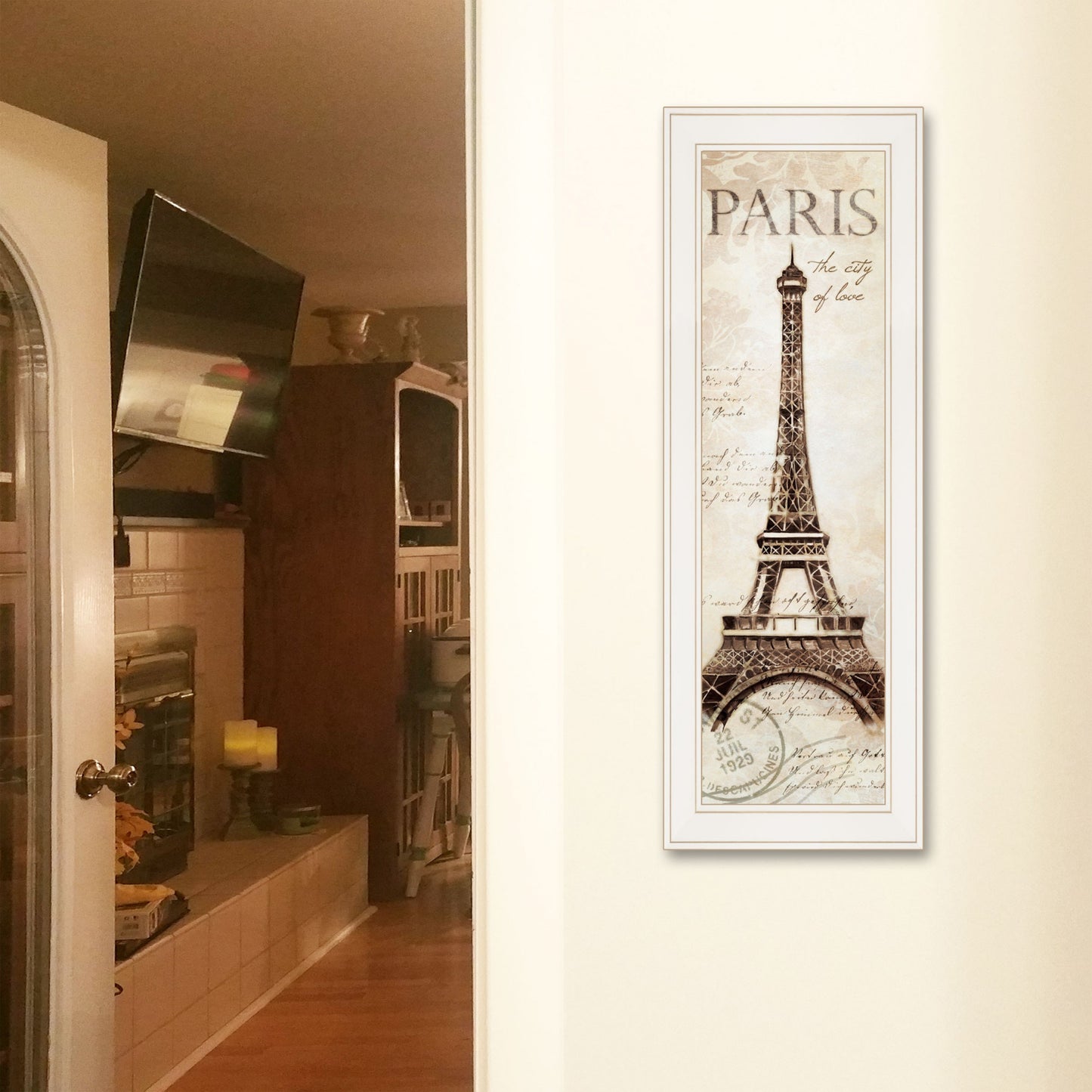 Paris Panel 1 White Framed Print Wall Art-3