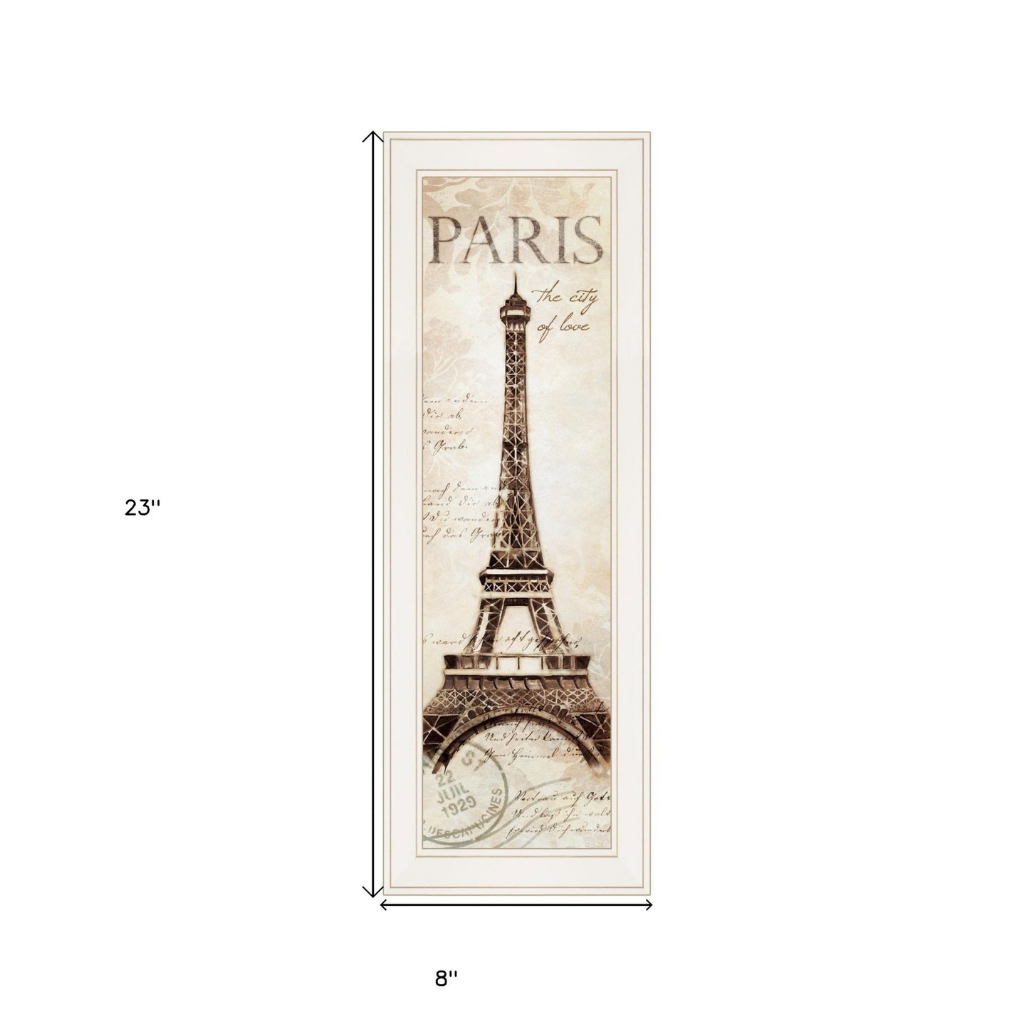 Paris Panel 1 White Framed Print Wall Art-4