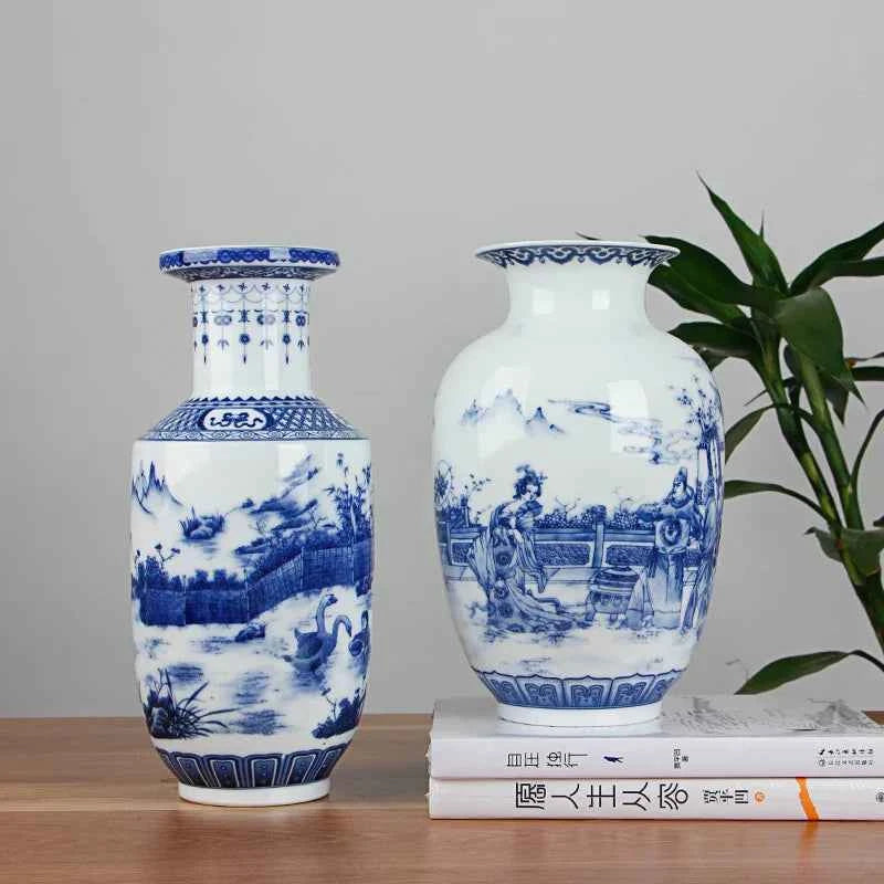 Classic Antique Chinese Blue and White Ceramic Vase