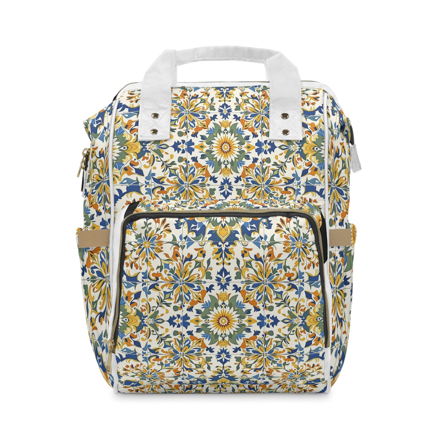 Gorgeous Italian Tile Floral Backpack - Rosetta Creative Exclusive, Professional Essential for Everyday Use and Travel - Rosetta Creative Boutique