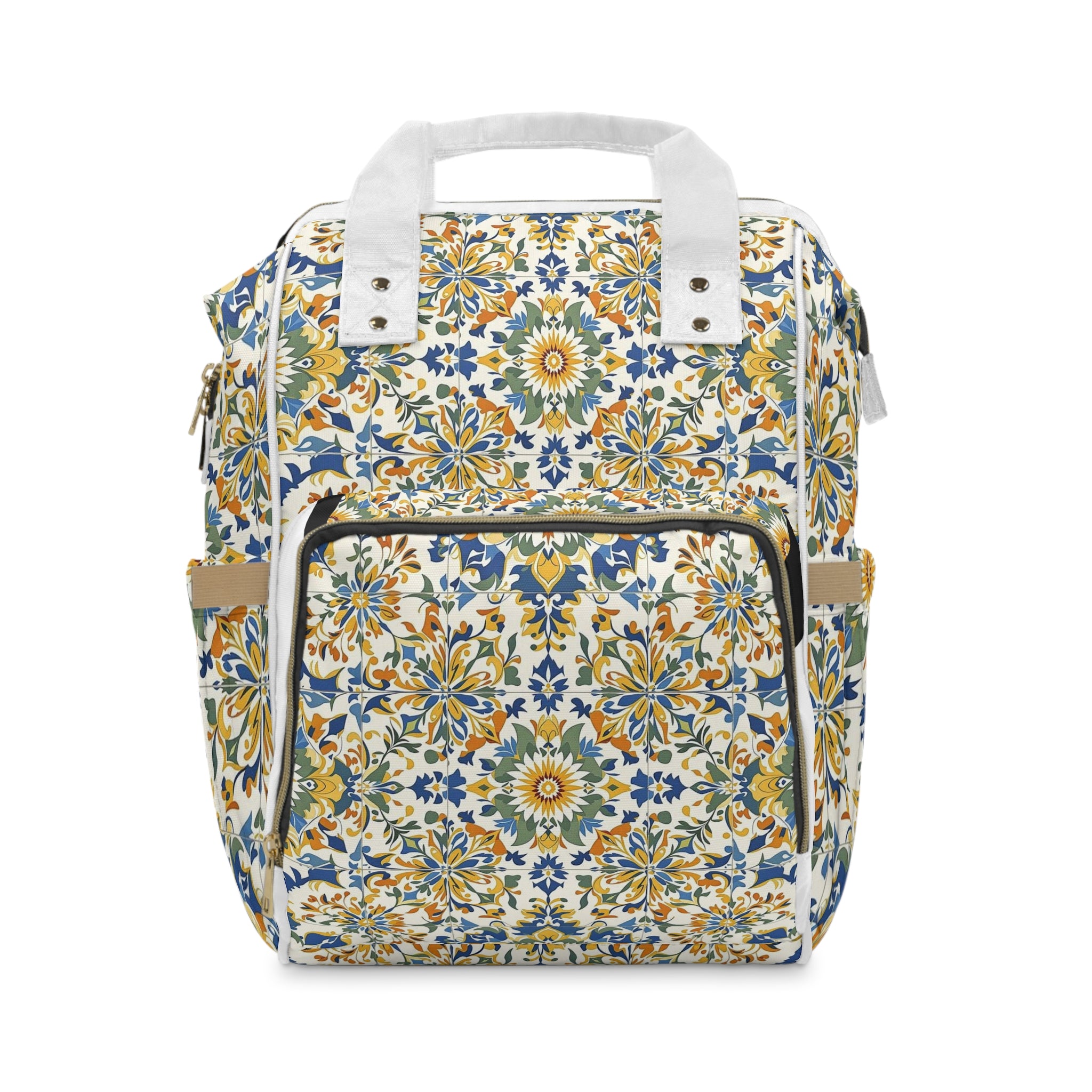 Gorgeous Italian Tile Floral Backpack - Rosetta Creative Exclusive, Professional Essential for Everyday Use and Travel - Rosetta Creative Boutique