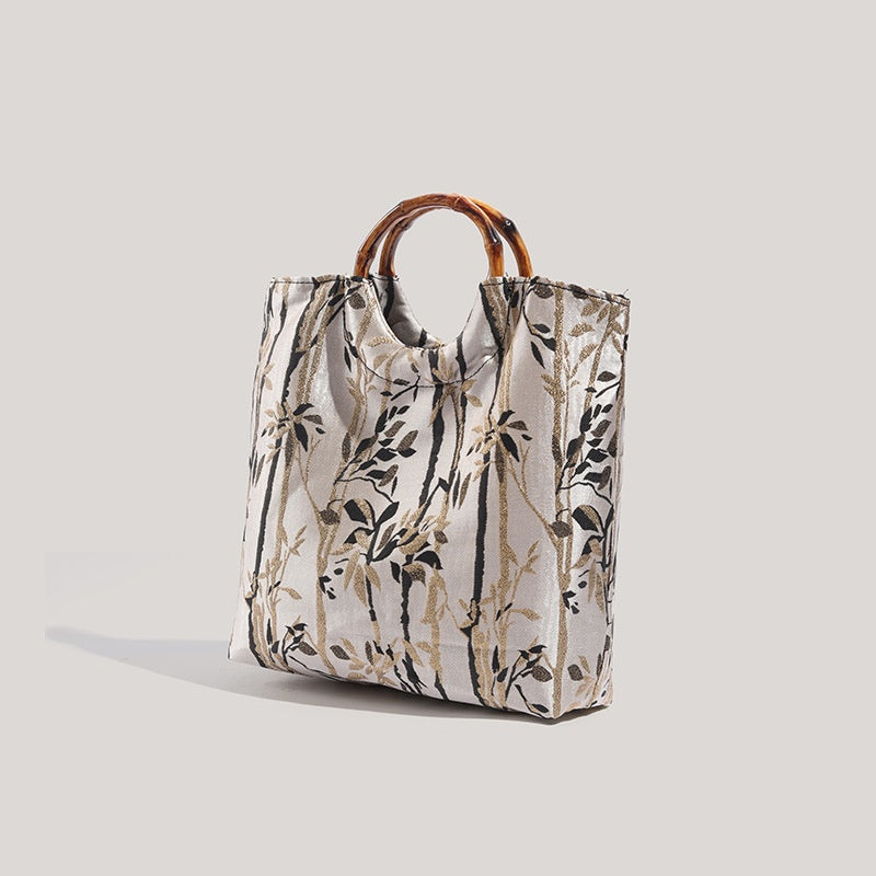 Chinese Style Traditional Ink Bamboo Handbag