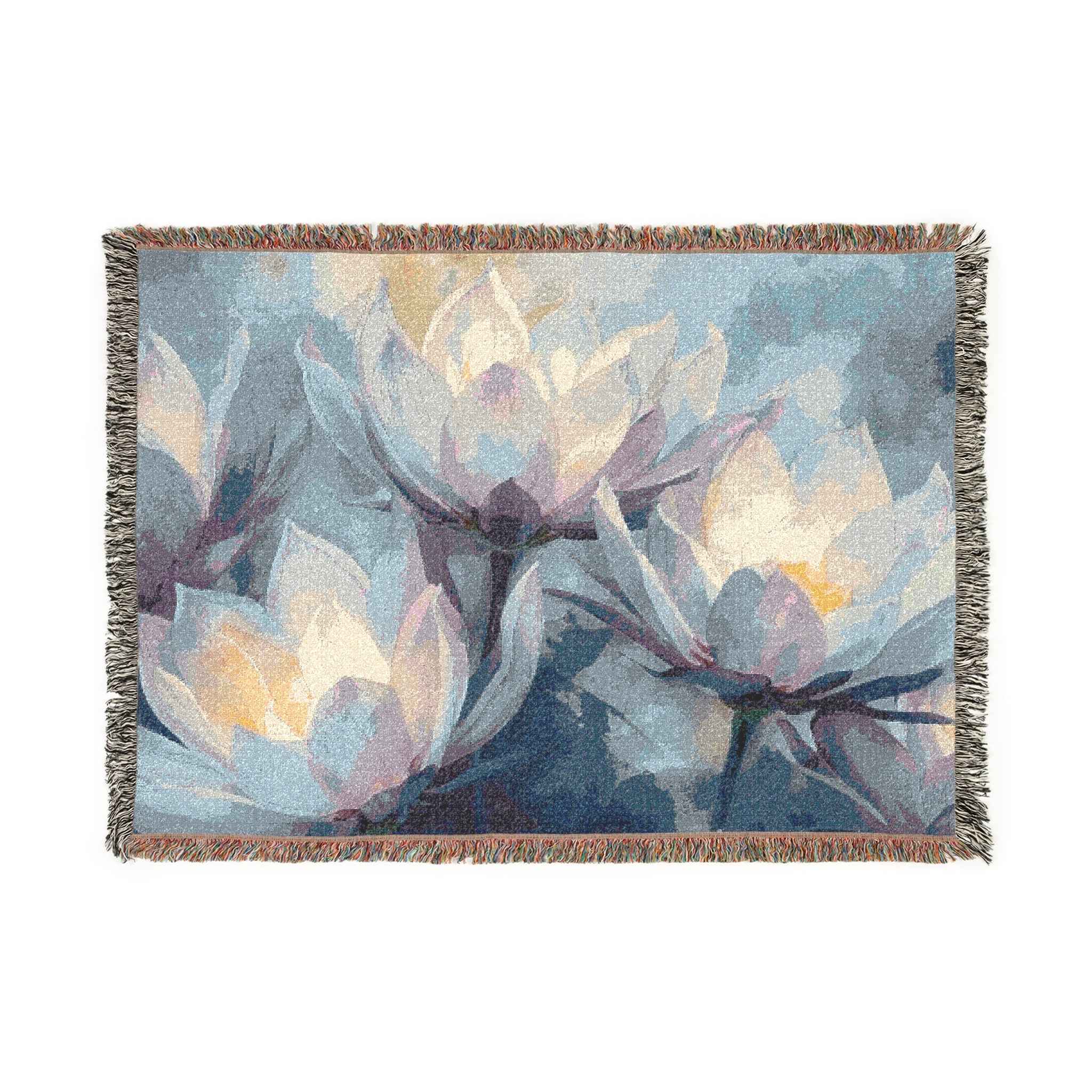 Artistic Moonflower Woven Blanket with Floral and Abstract Designs, Cozy Home Decor, Perfect for Living Room or Bedroom, Gift for Art Lovers, [...]