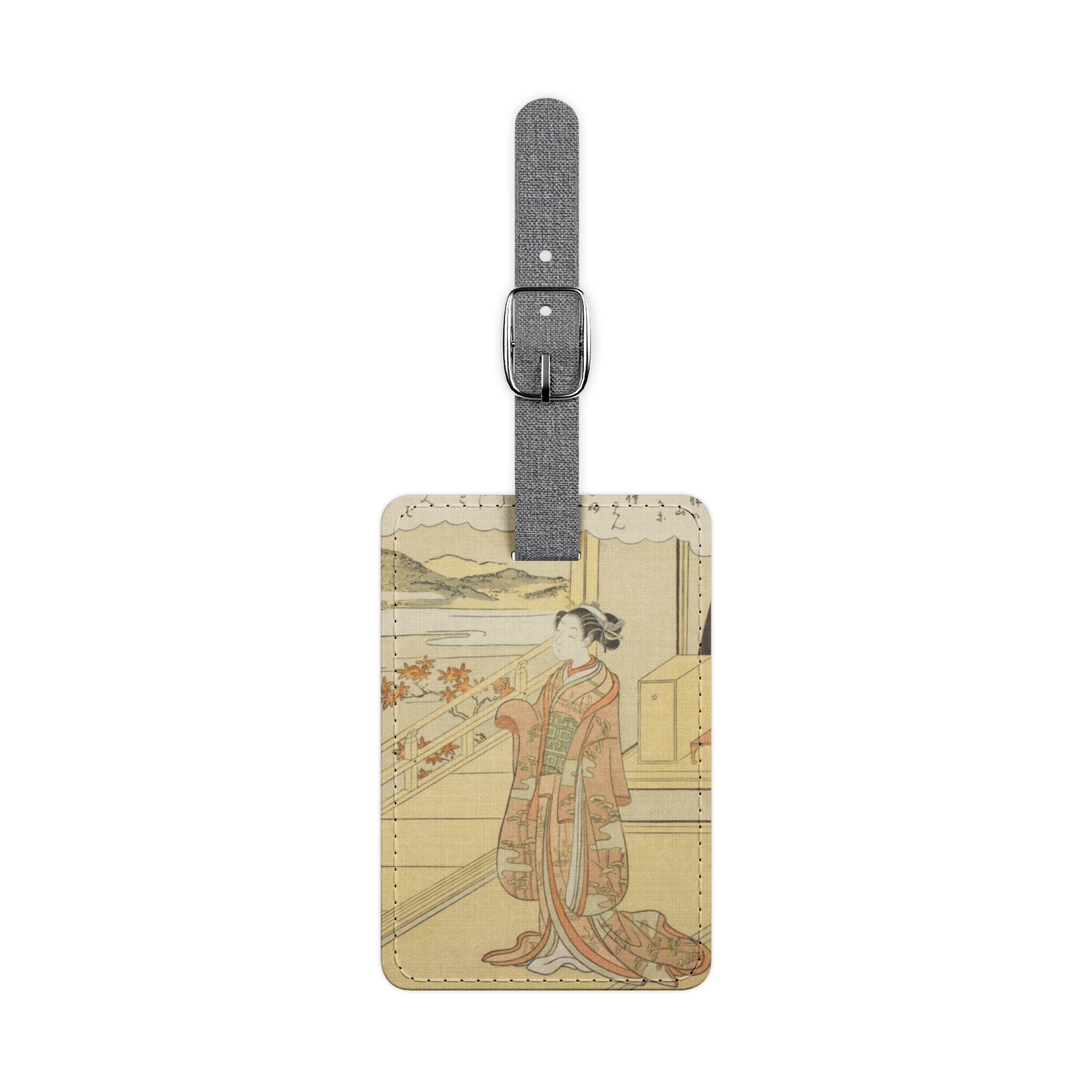 Japanese Kimono Luggage Tag - Stylish Travel Accessory for Wanderlust, Personalized Bag Tag Gift for Travelers - Rosetta Creative Boutique