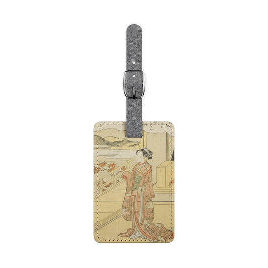 Japanese Kimono Luggage Tag - Stylish Travel Accessory for Wanderlust, Personalized Bag Tag Gift for Travelers - Rosetta Creative Boutique