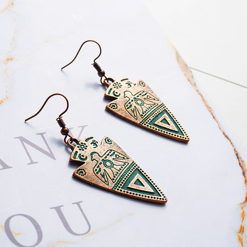 Bohemian vintage bronze earrings