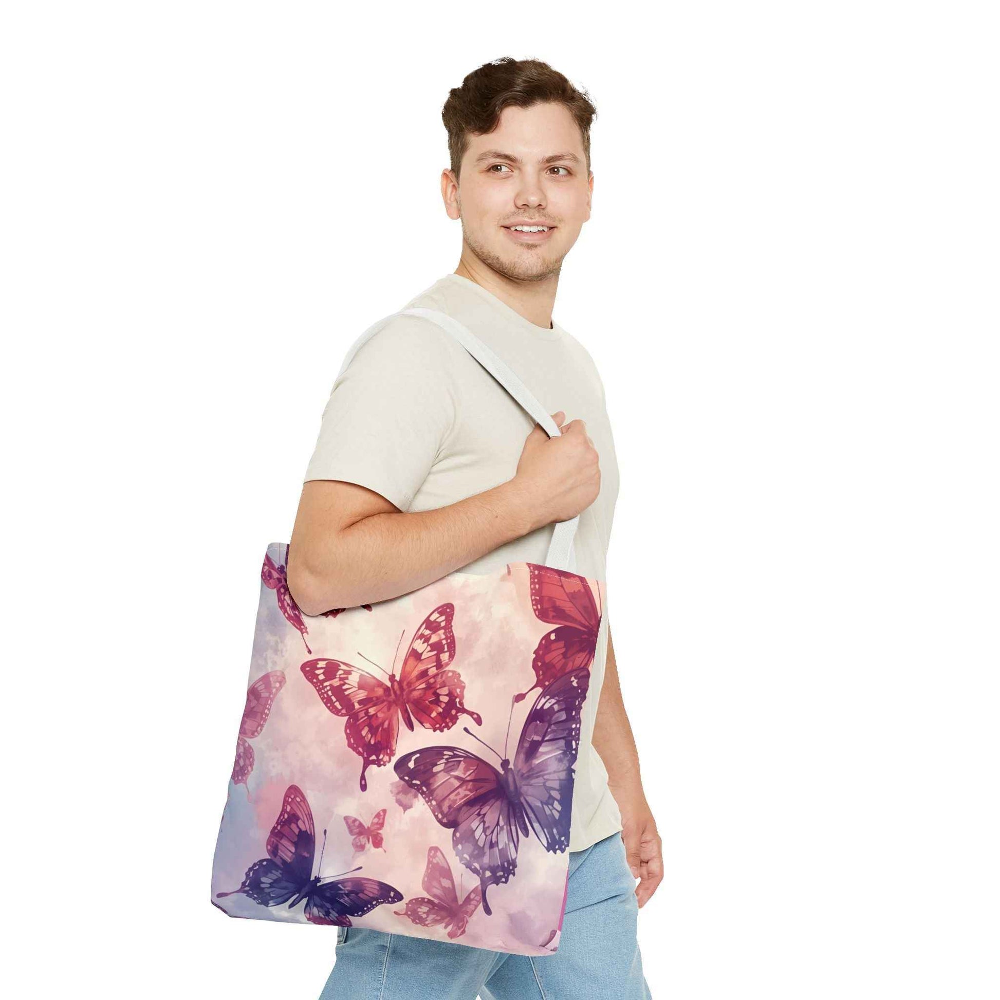 Butterfly Pattern Tote Bag - Stylish Eco-Friendly Canvas Bag