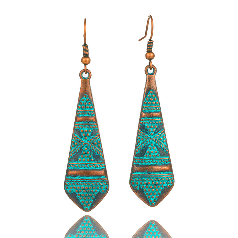 Bohemian vintage bronze earrings