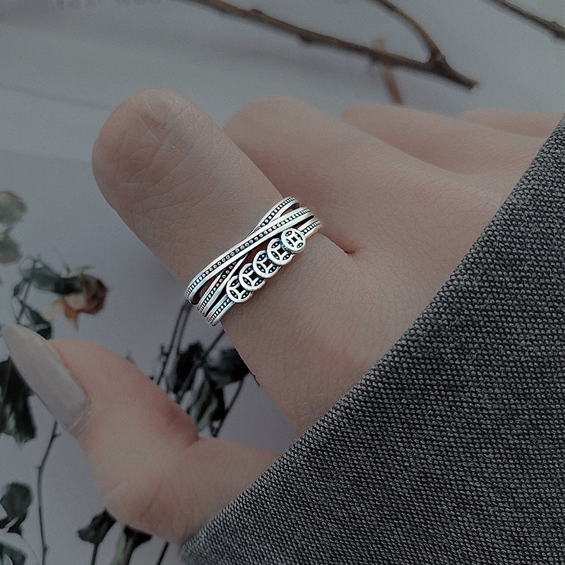 Unisex Vintage Wide Rings – Adjustable Fashion Band