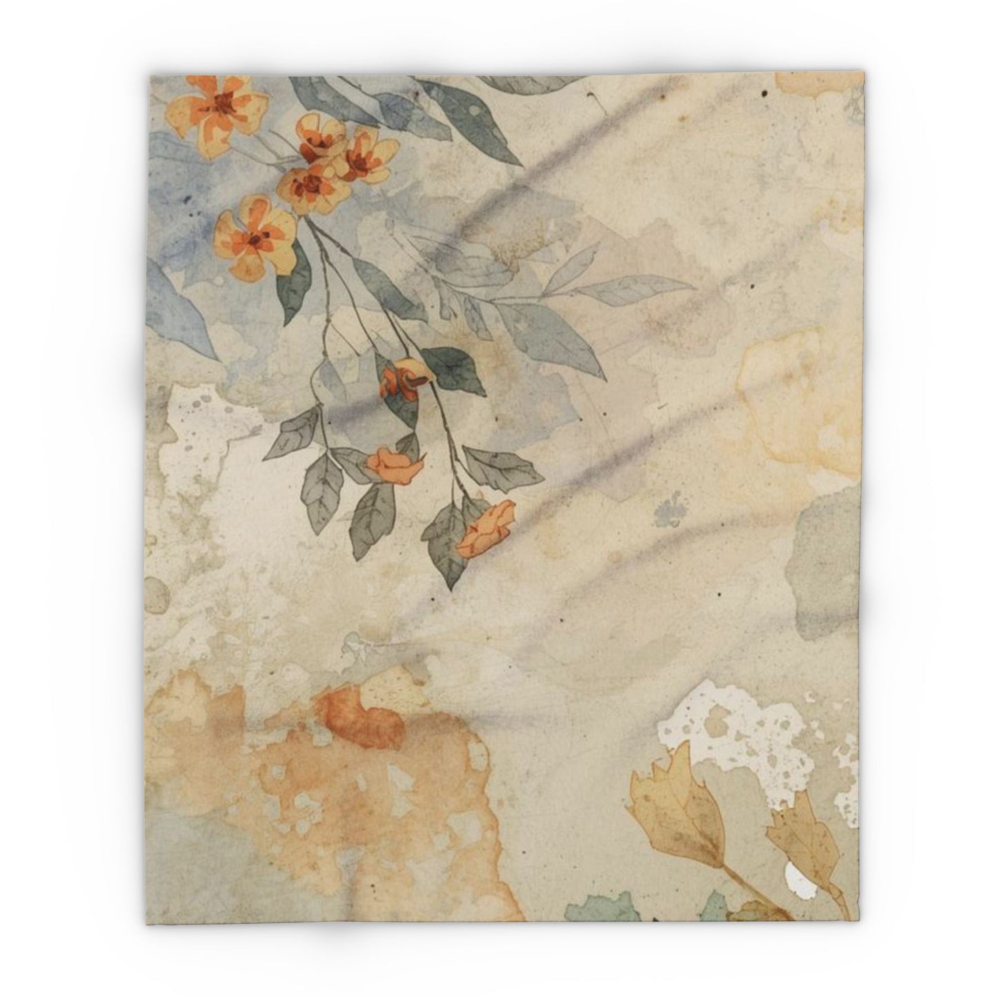 Cozy Floral Arctic Fleece Blanket, Soft Throw for Home Decor, Gift for Housewarming, Relaxing Evenings, Lightweight Blanket - Rosetta Creative Boutique