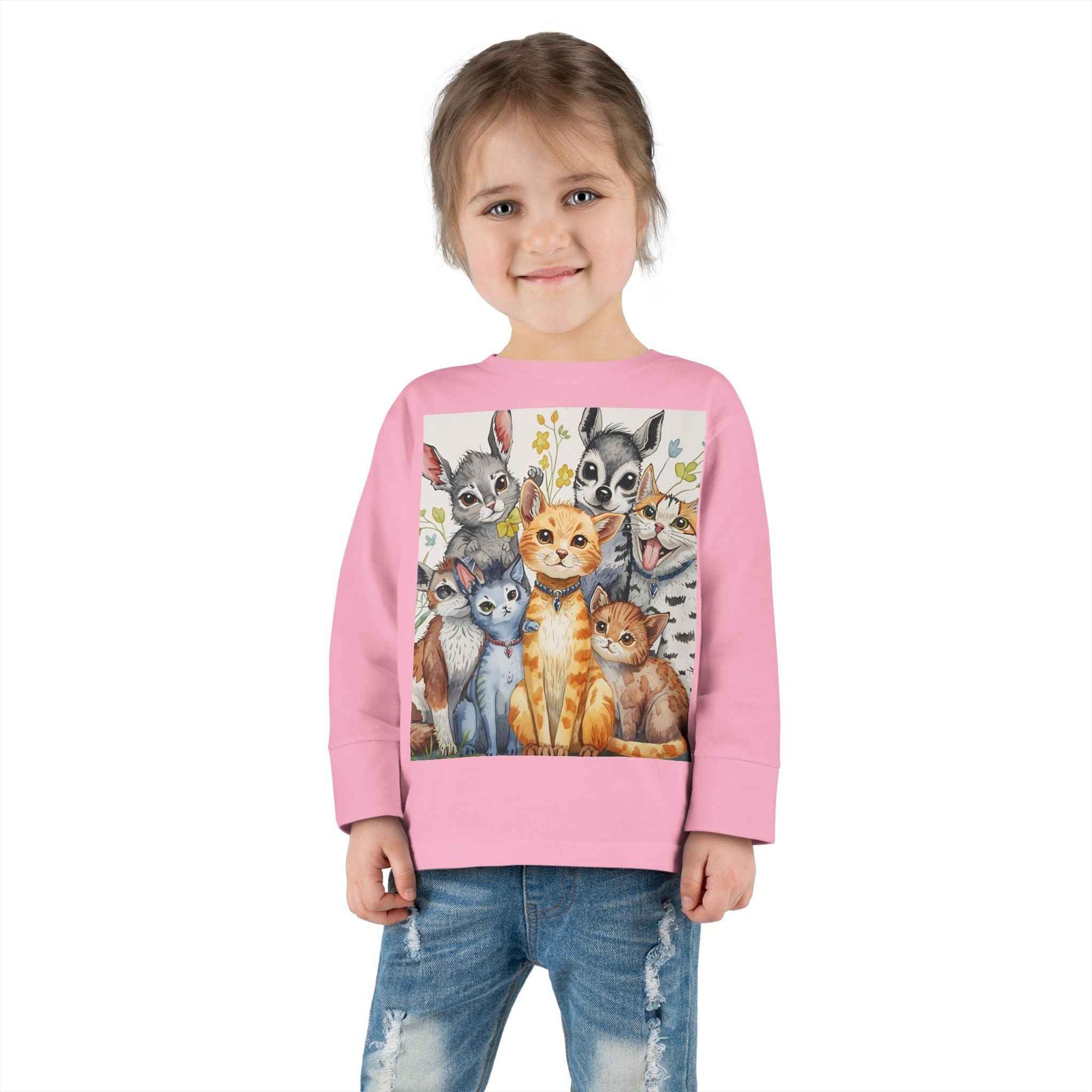Adorable Animal Friends Toddler Long Sleeve Tee