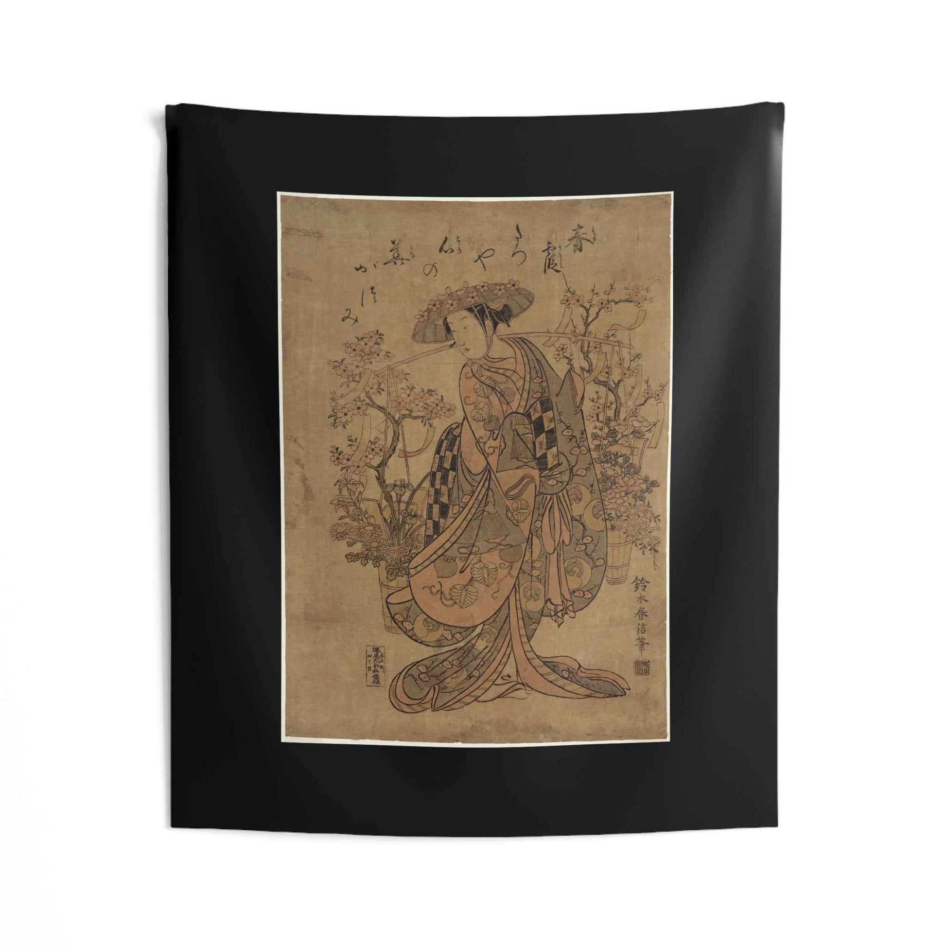 Elegant Japanese Wall Tapestry, Home Decor, Bohemian Bedroom Wall Hanging, Art Decor Gift, Artistic Indoor Tapestry
