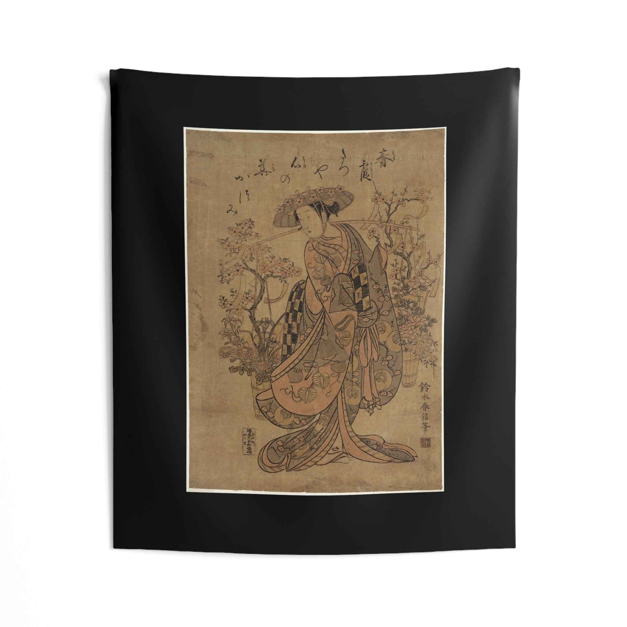 Elegant Japanese Wall Tapestry, Home Decor, Bohemian Bedroom Wall Hanging, Art Decor Gift, Artistic Indoor Tapestry