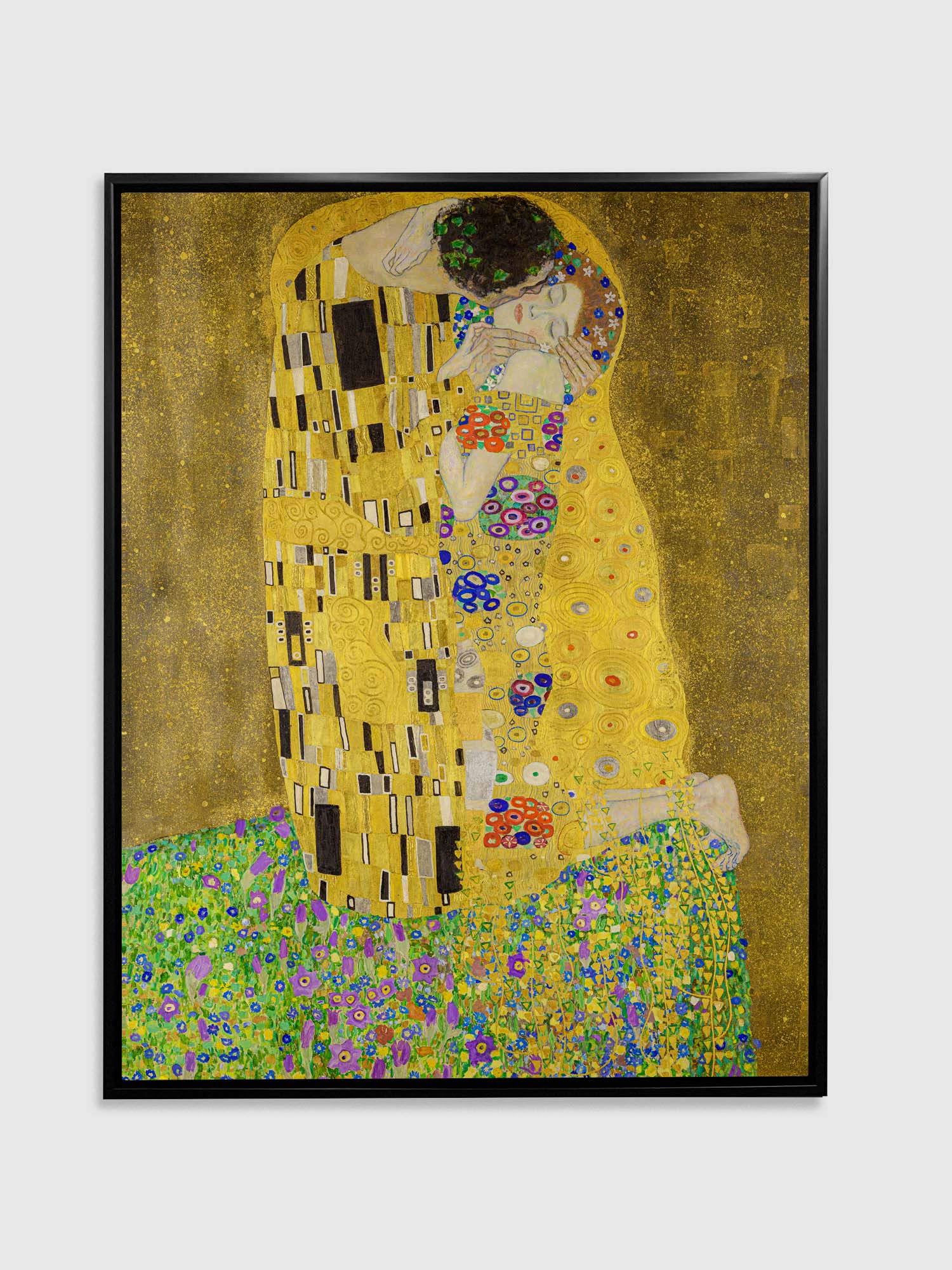 The Kiss Fine Art Gold Varnish Canvas Print 48x36 Inches - Rosetta Creative Boutique