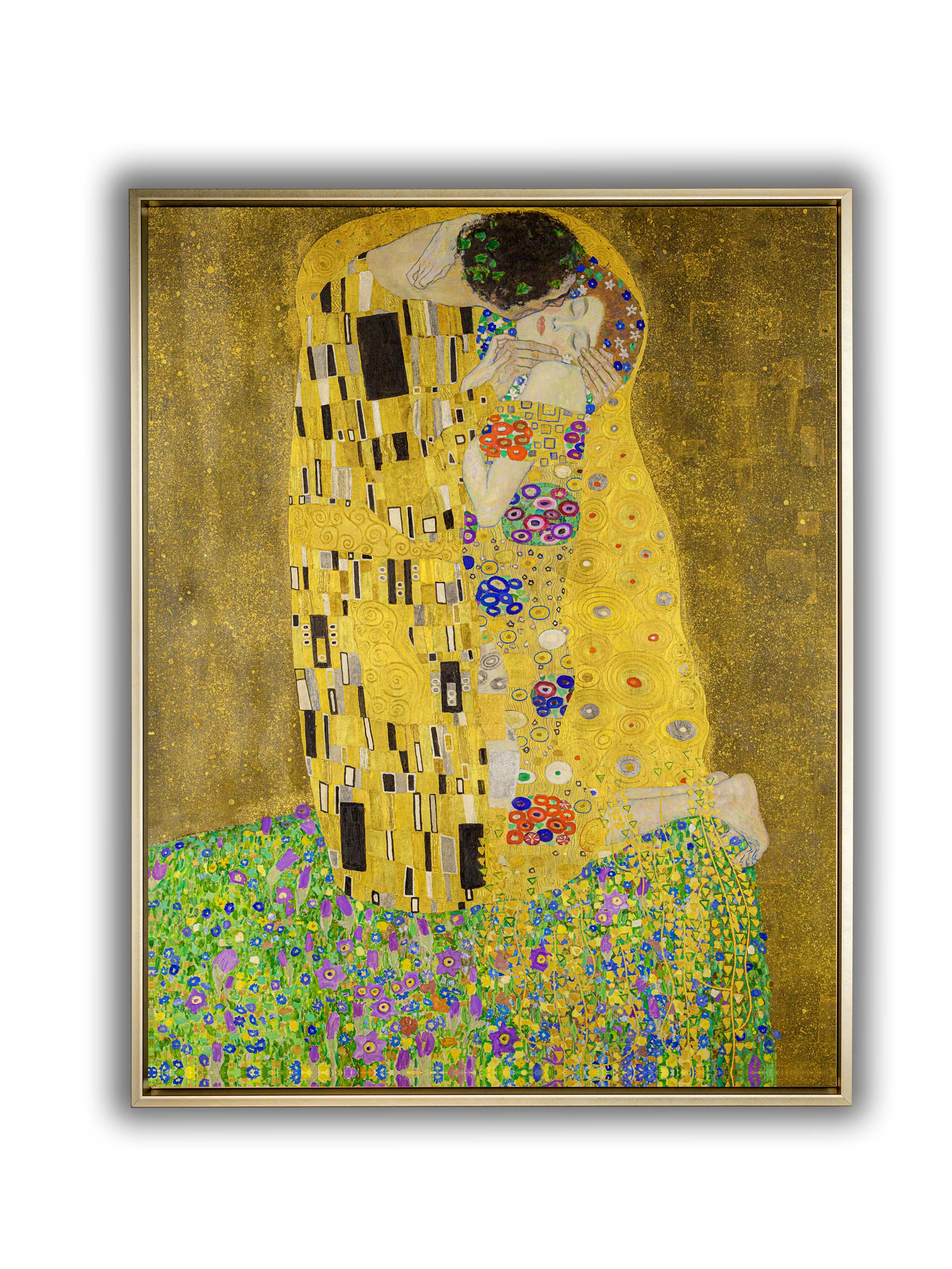 The Kiss Fine Art Gold Varnish Canvas Print 48x36 Inches - Rosetta Creative Boutique