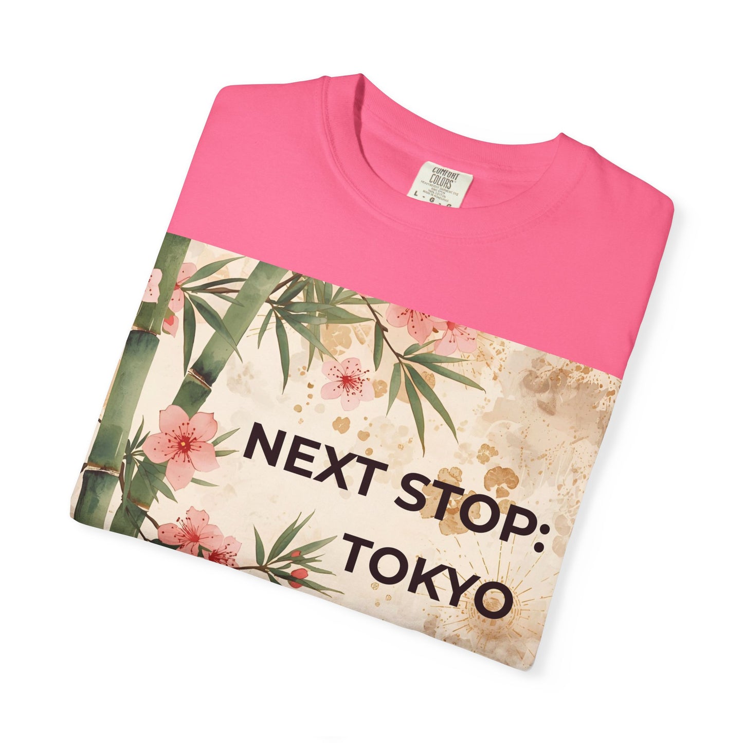 Tokyo Travel T-Shirt – "Next Stop: Tokyo" Floral Bamboo Design