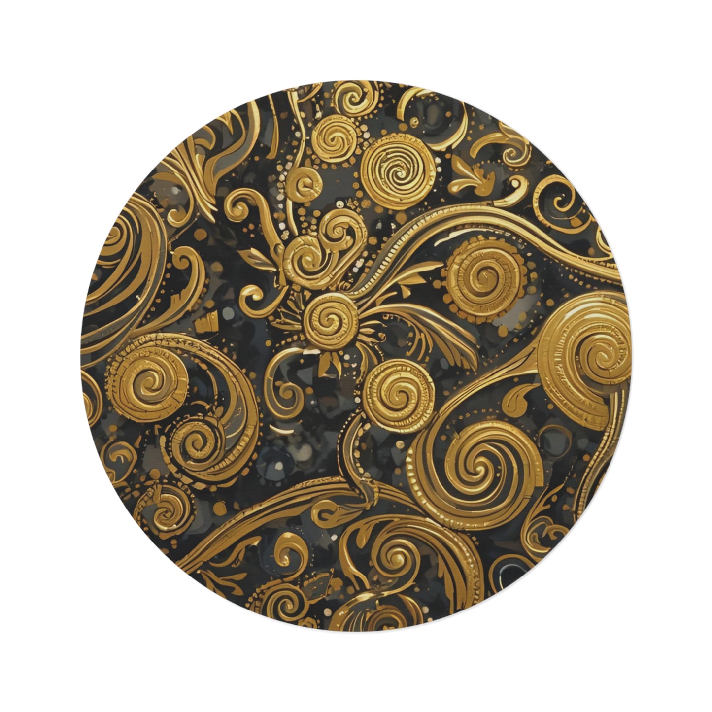 Elegant Swirl Round Rug Bohemian Home Decor for Living Room - Rosetta Creative Boutique