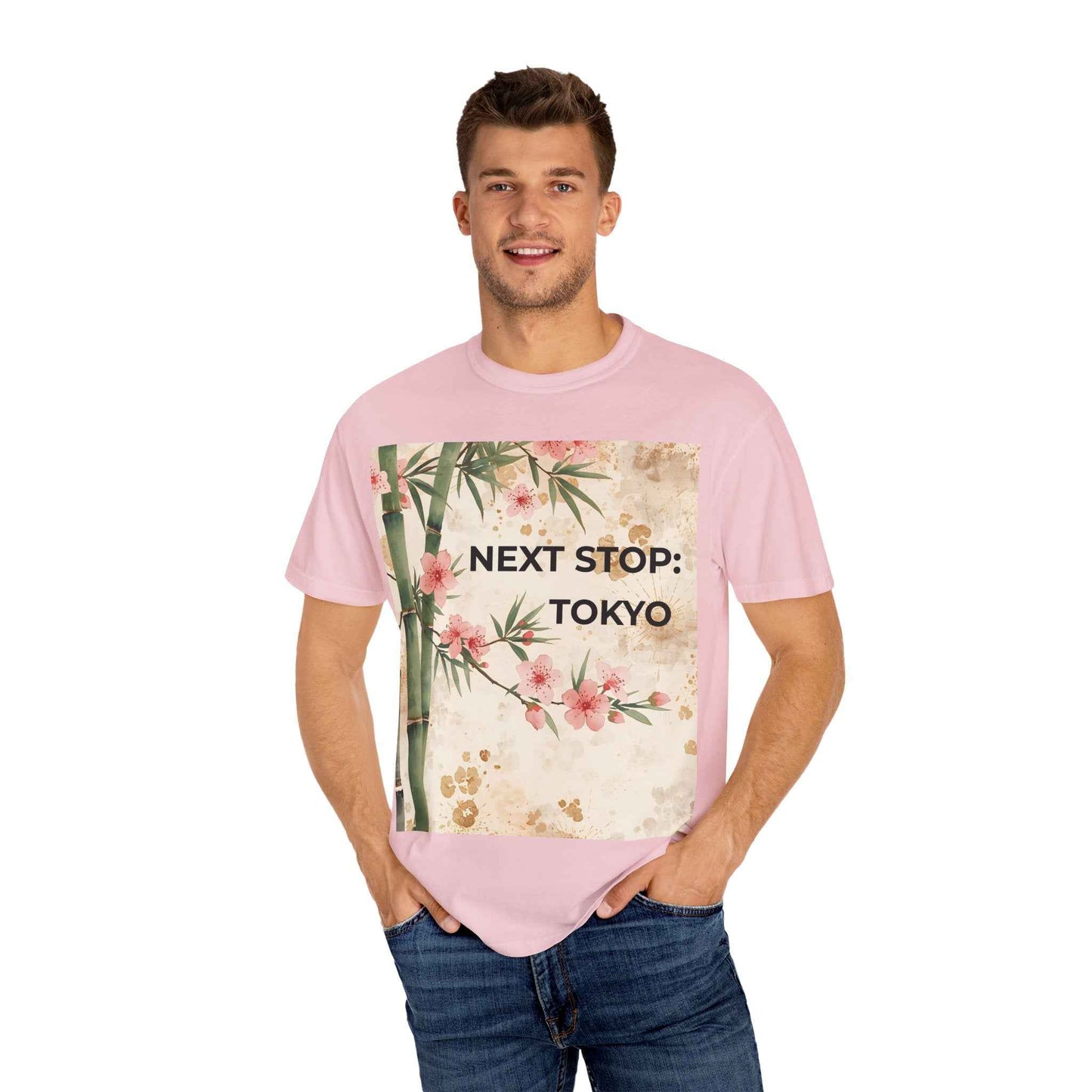 Tokyo Travel T-Shirt – "Next Stop: Tokyo" Floral Bamboo Design