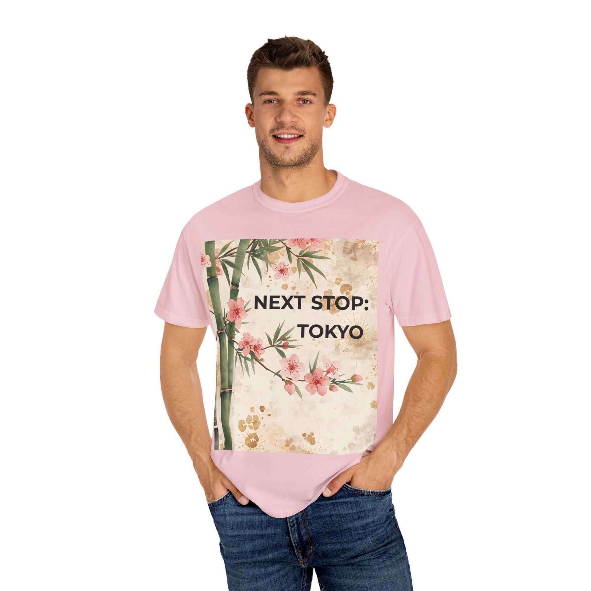 Tokyo Travel T-Shirt – "Next Stop: Tokyo" Floral Bamboo Design