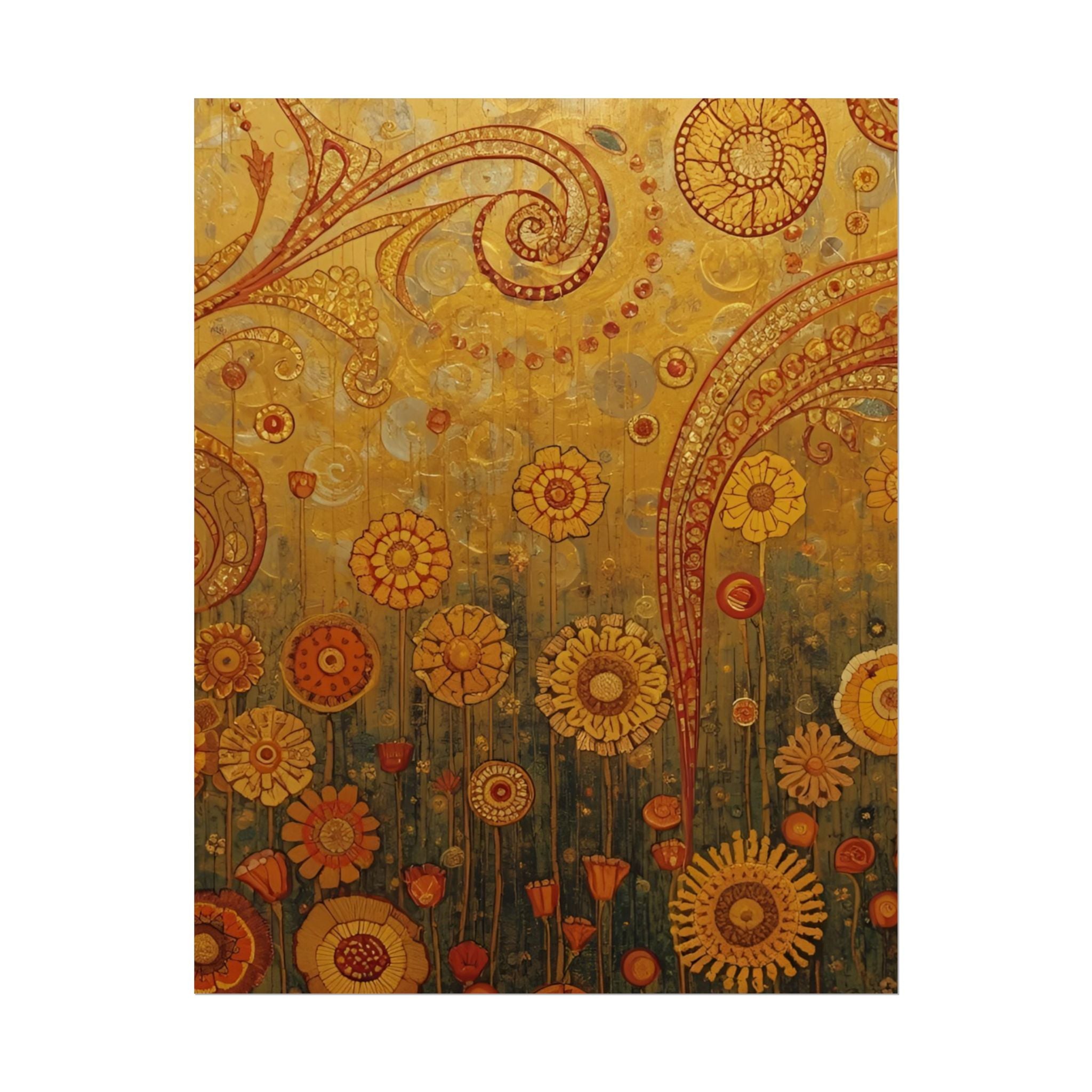 Bohemian Floral Wall Art Print Dorm Room Decor Vintage - Rosetta Creative Boutique