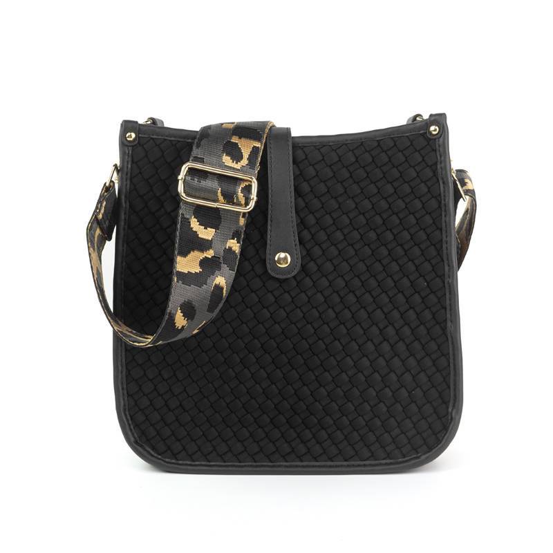 Woven Neoprene Crossbody Bag With Interchangeable Straps - Rosetta Creative Boutique
