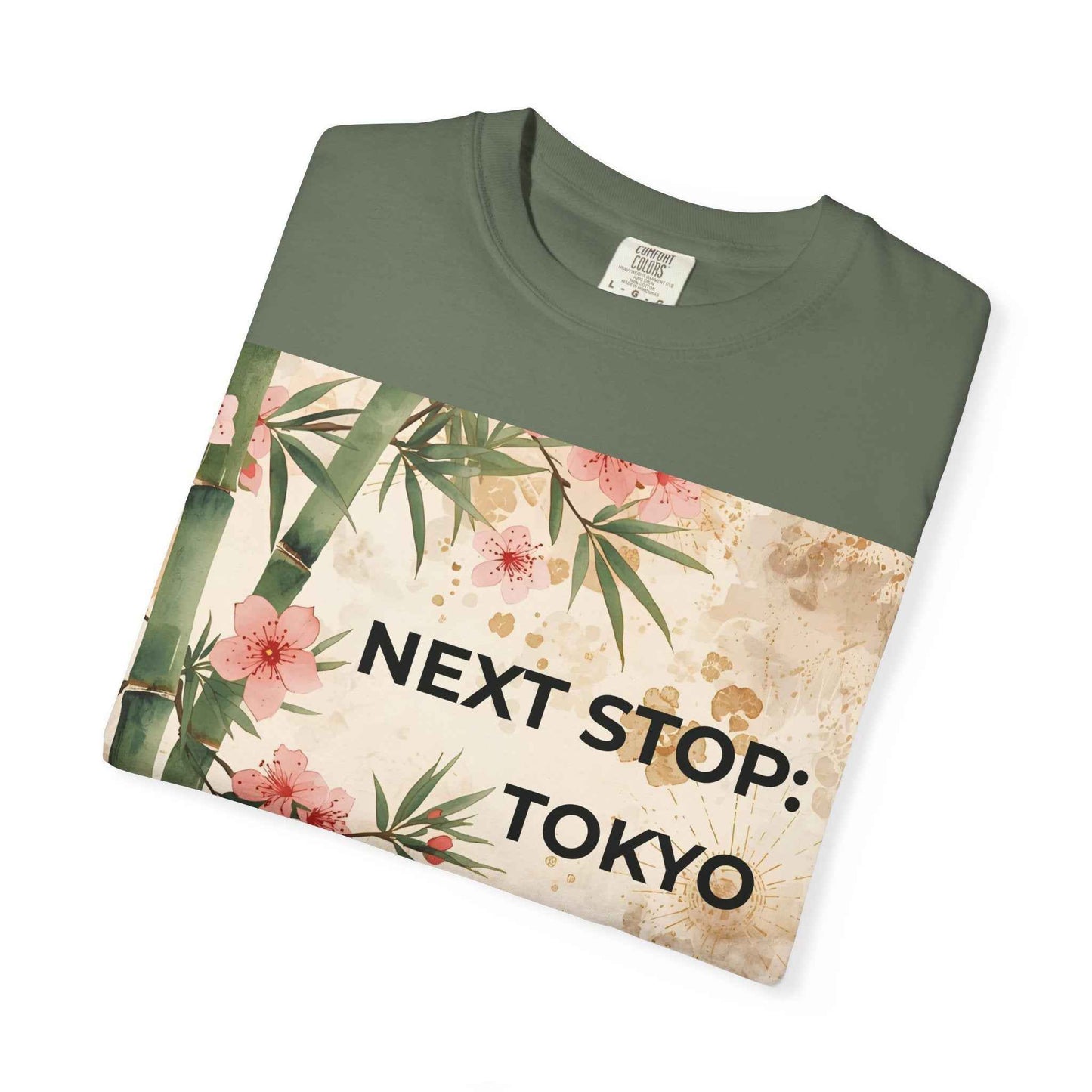Tokyo Travel T-Shirt – "Next Stop: Tokyo" Floral Bamboo Design