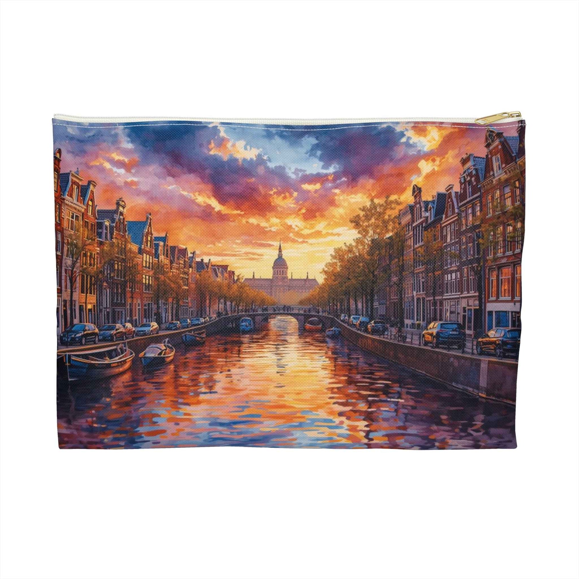 Scenic Amsterdam Accessory Pouch - Stylish Organizing Bag for Travel & Everyday Use