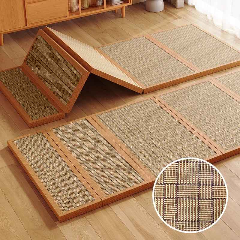 Foldable Japanese Tatami Rattan Mat – Cooling Summer Floor Rug