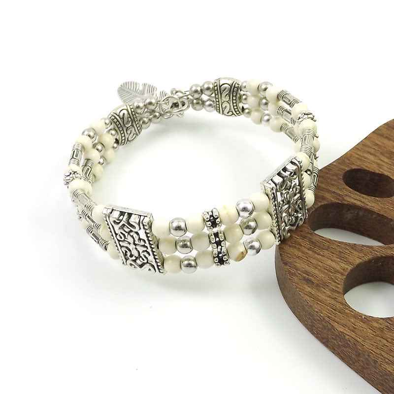 Vintage-style Bangle with Exotic Miao Silver Design