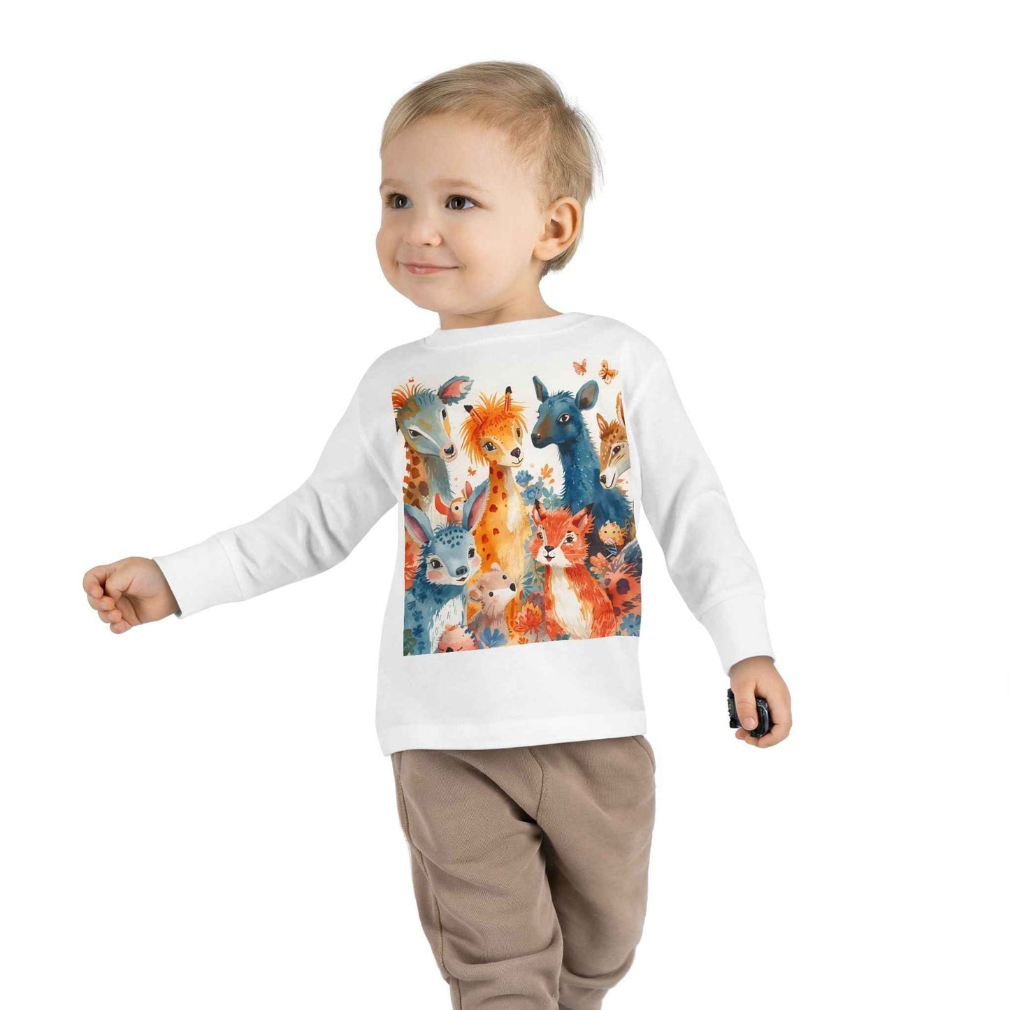 Cute Animal Friends Toddler Long Sleeve Tee
