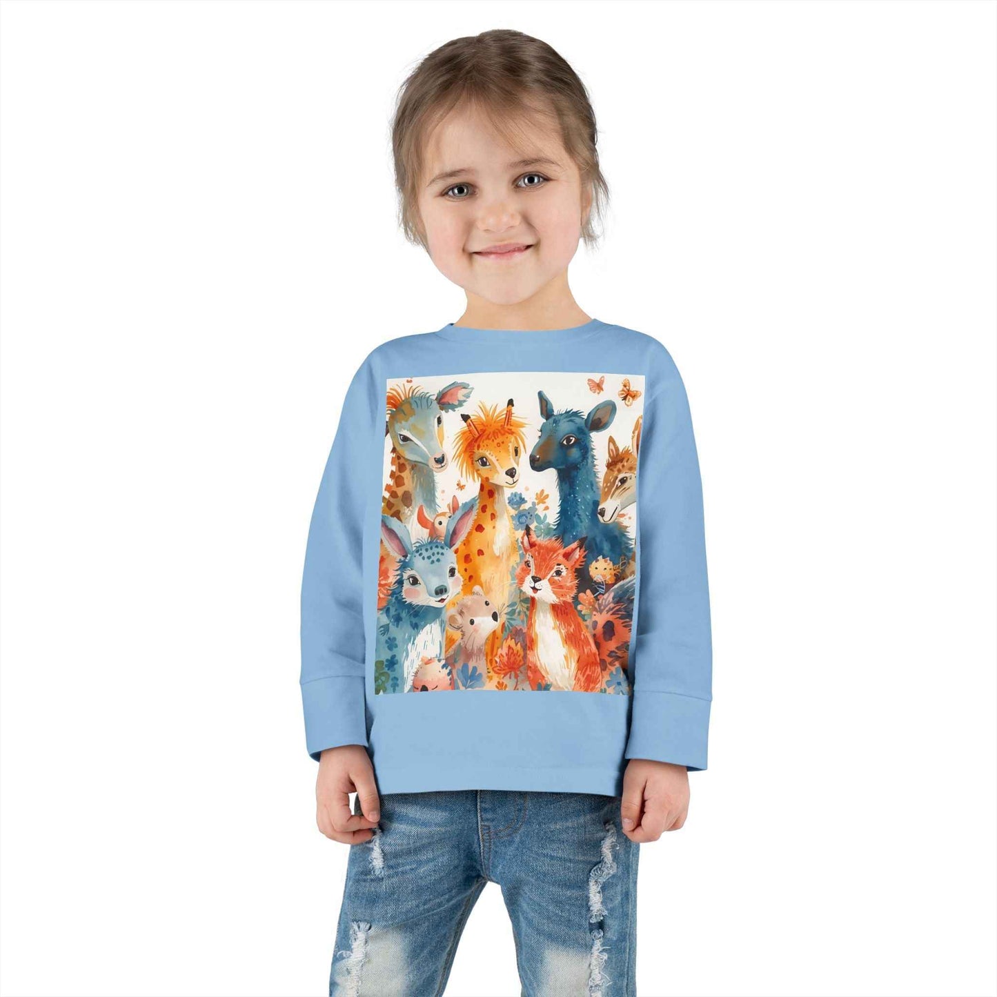 Cute Animal Friends Toddler Long Sleeve Tee